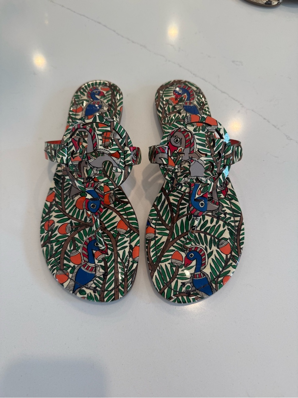 Tory Burch Multicolor Tropical Print Miller Sandals
